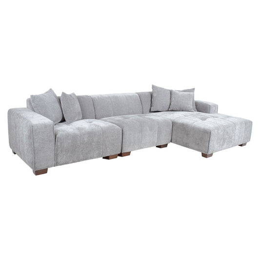 Corner sofa DAHLIA RC, light gray