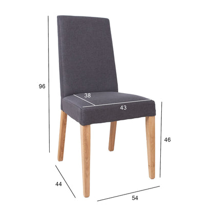 Chair PAU 54x44xH96cm, dark gray 