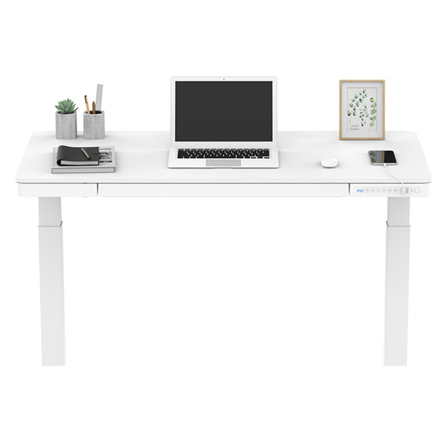 Desk ERGO with 1 motor 120x60xH72-121cm, white 