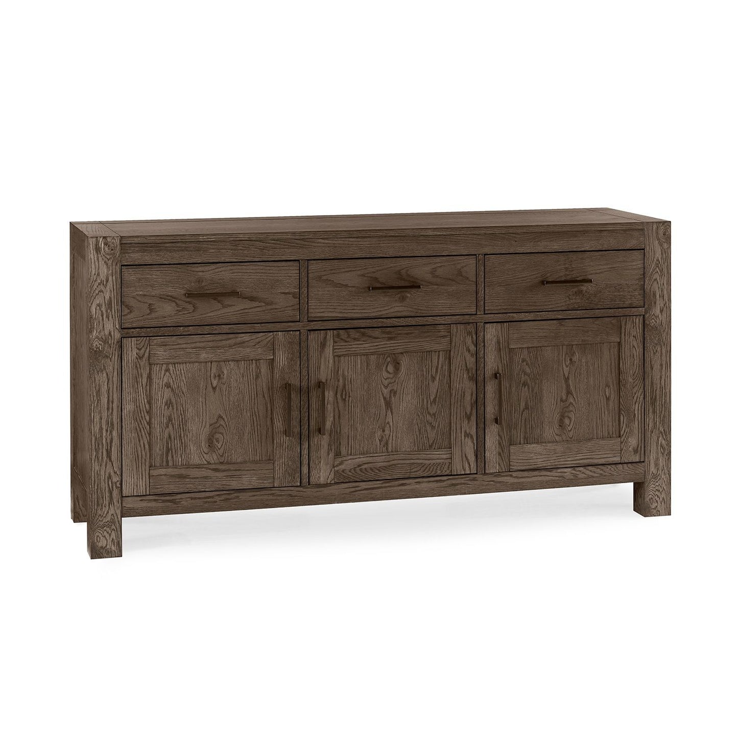 Chest of drawers TURIN with 3 drawers and 3 doors, color: smoky oak 