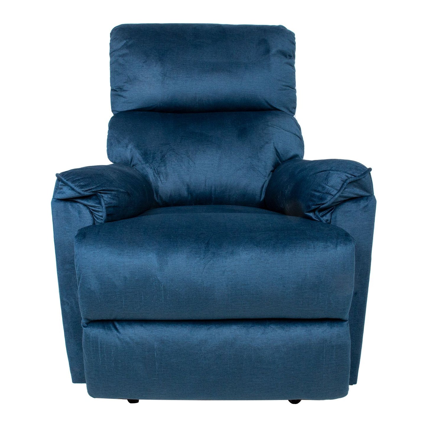 Lounge chair GUSTAV with manual mechanism, dark blue velvet 