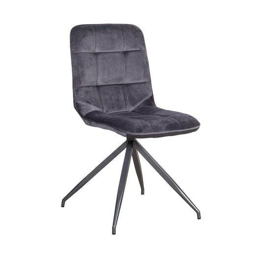 Chair RIMINI, gray velvet 