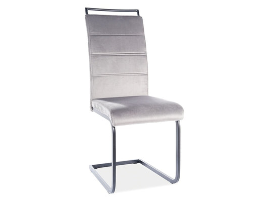 Chair H441 VELVET BLACK FRAME/GRAY COLOR. 93