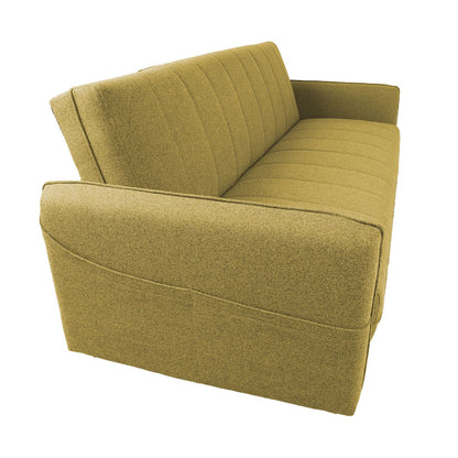 Sofa bed VISBY 200x88xH93cm, yellow