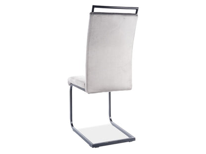 Chair H441 VELVET BLACK FRAME/GRAY COLOR. 93