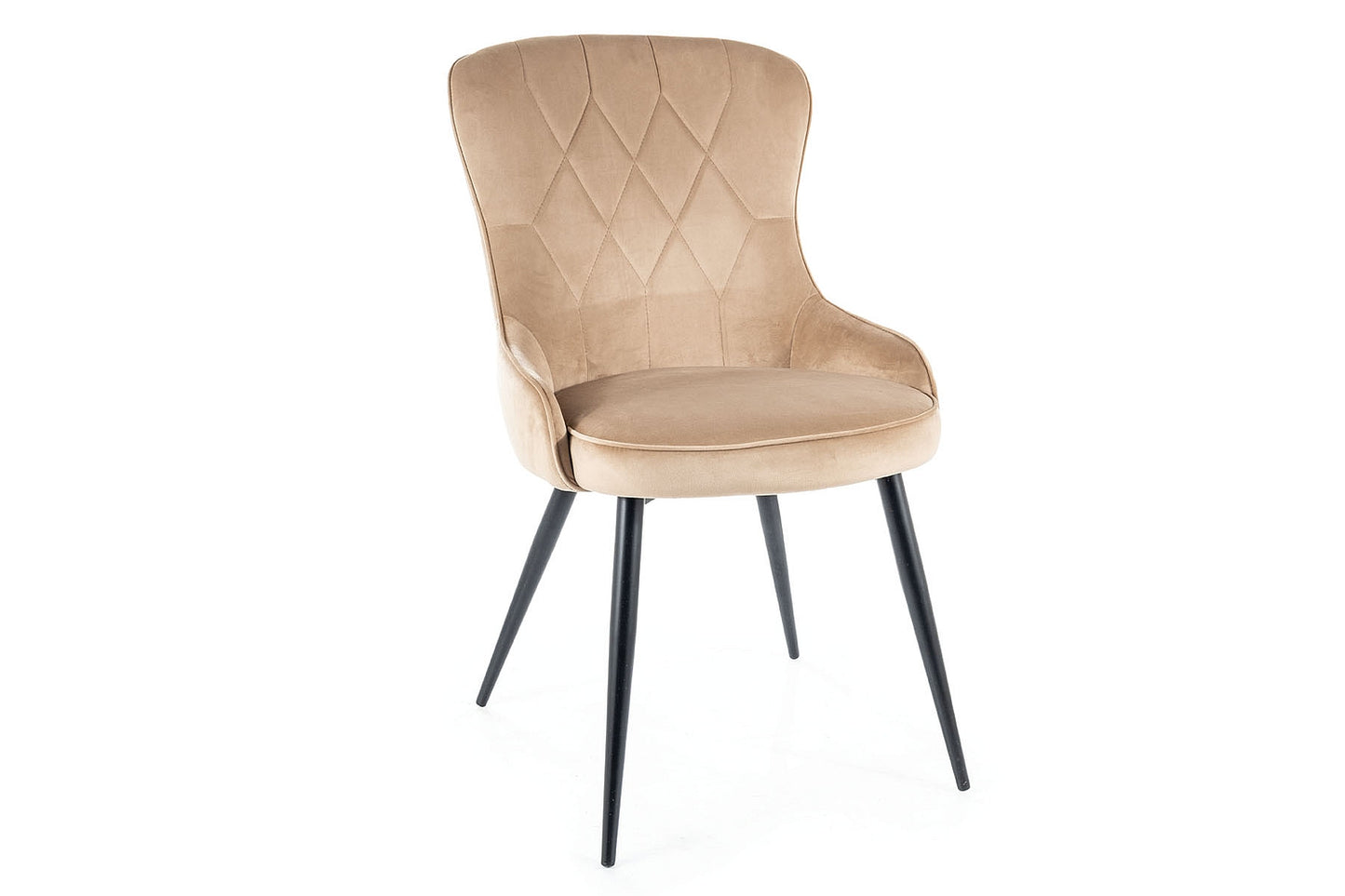 Chair LOTUS VELVET BLACK FRAME/BEIGE BLUVEL 28 