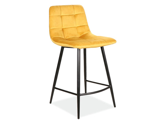 Bar Chair MILA H-2 VELVET BLACK FRAME/CURRY BLUEVEL 68 