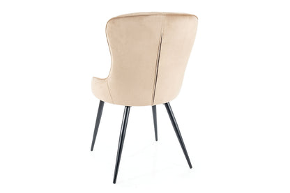 Chair LOTUS VELVET BLACK FRAME/BEIGE BLUVEL 28 