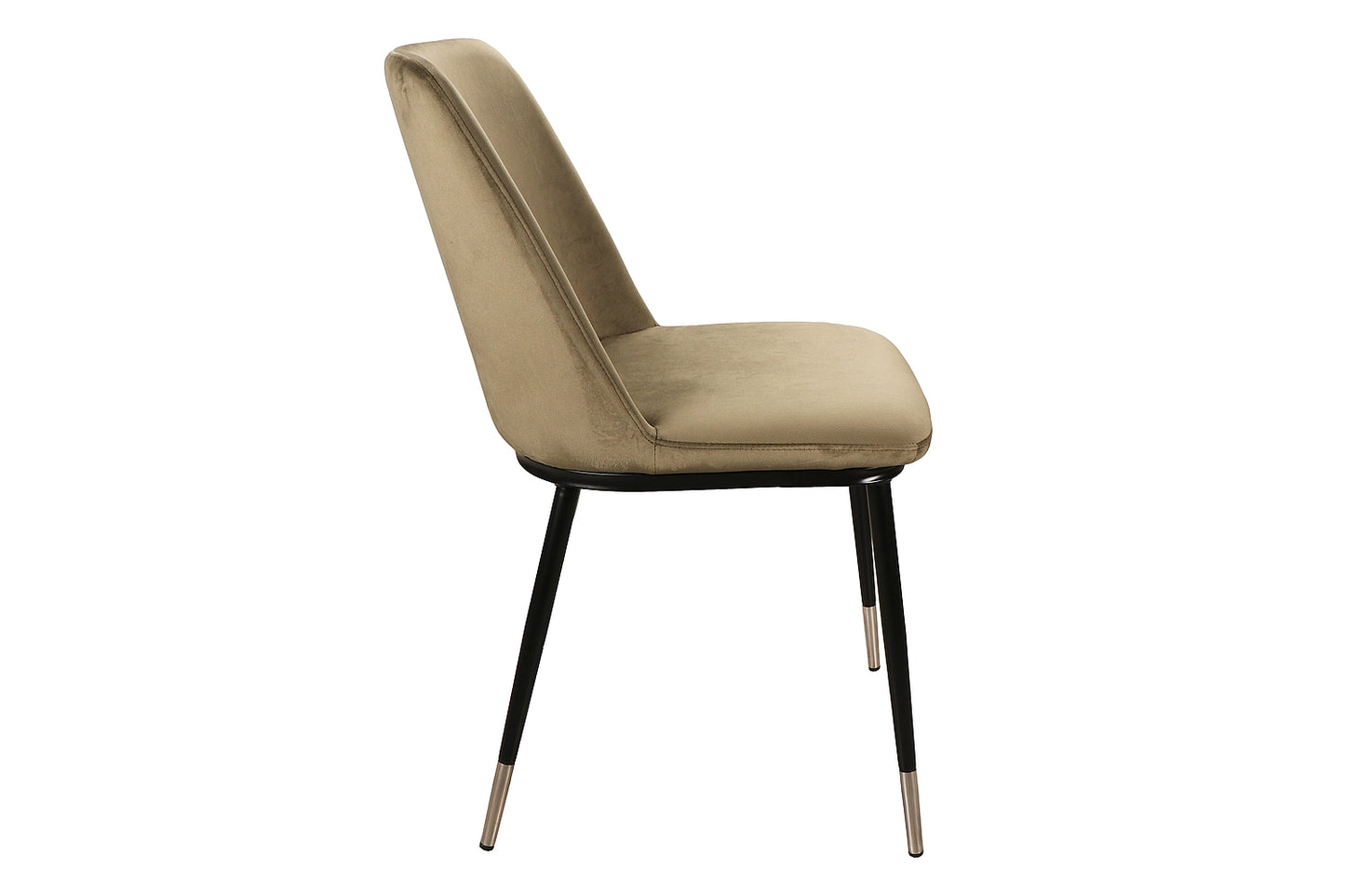 Chair JILL VELVET BLACK/CHROME FRAME / OLIVE BLUVEL 77 