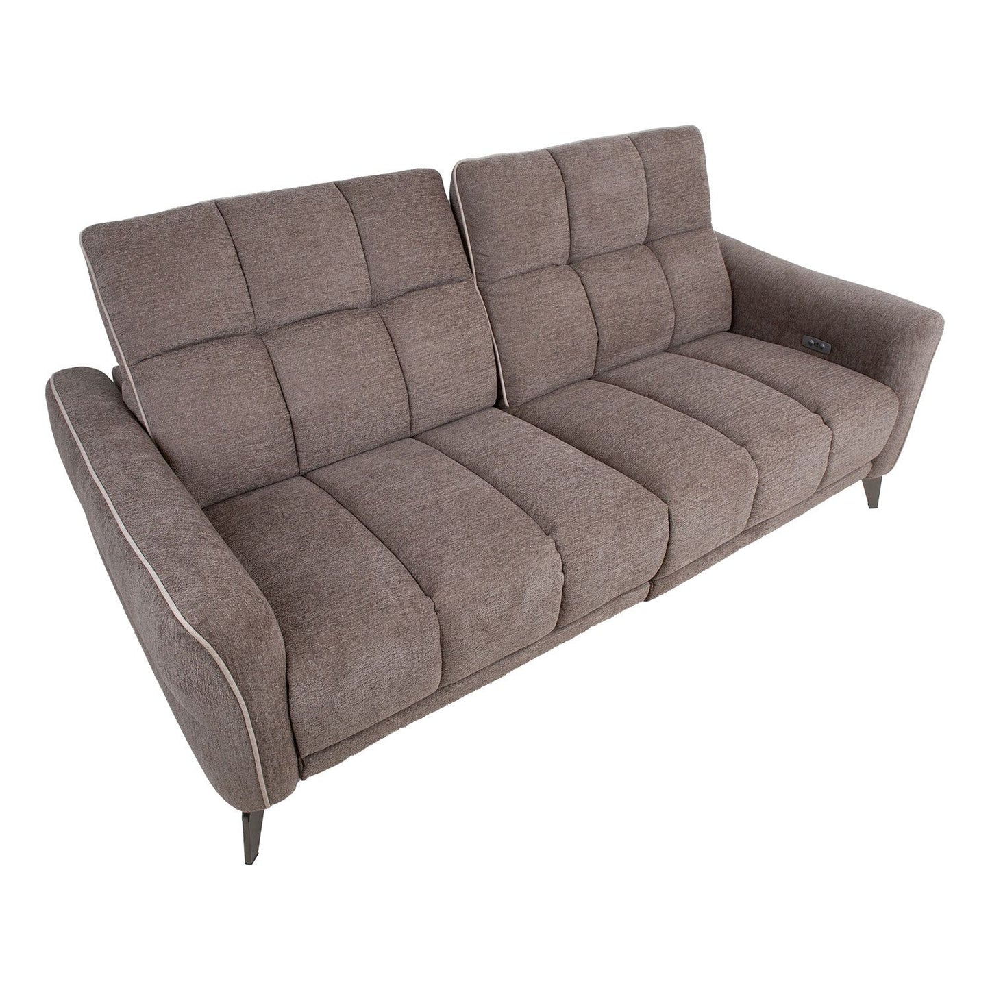 Regliner sofa CATHY 3-seater, electric, light brown