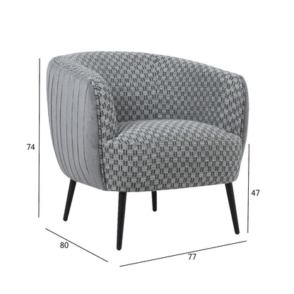 Lounge chair ACCENT 77x80xH74cm, gray 