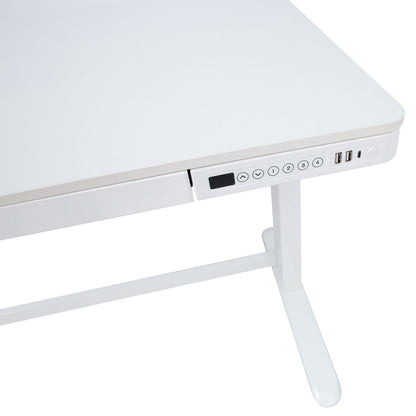 Desk ERGO with 1 motor 120x60xH72-121cm, white 