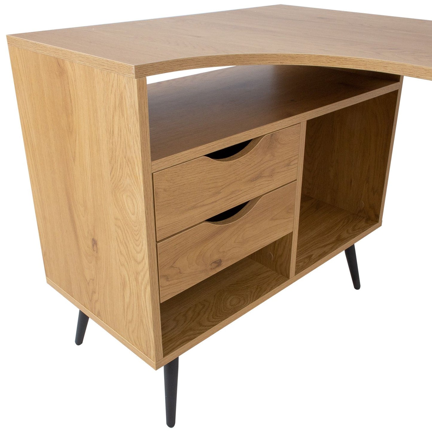 Desk GEORGIA 145x80xH75cm, melamine with oak decor 