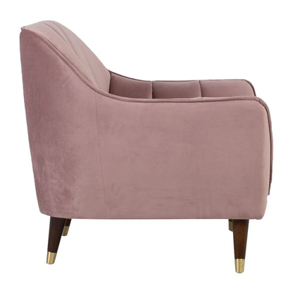 Lounge chair JOANNA 84x83xH80.5cm, purple-pink velvet 