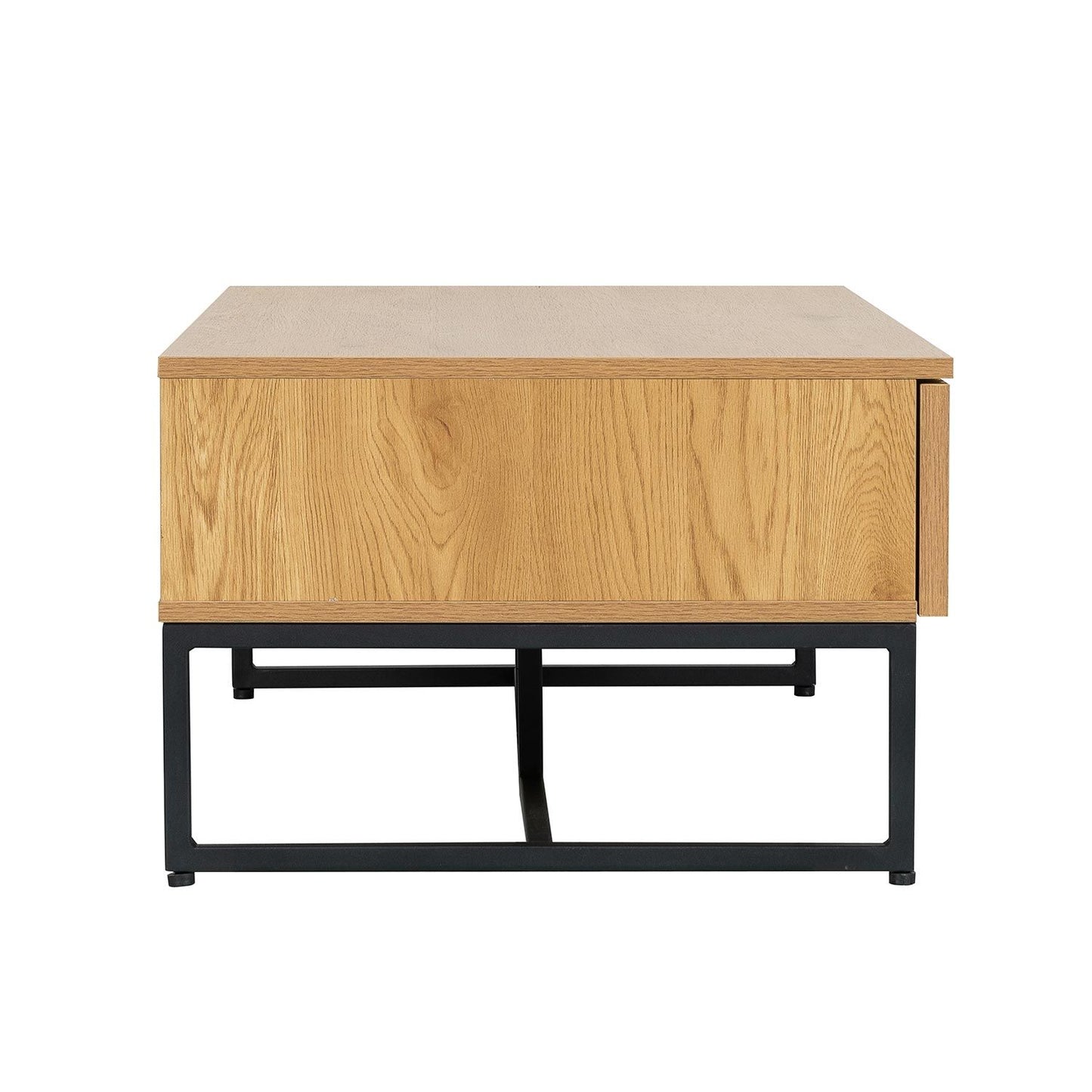 Coffee table HAMPTON 120x60xH40cm, melamine with oak decor