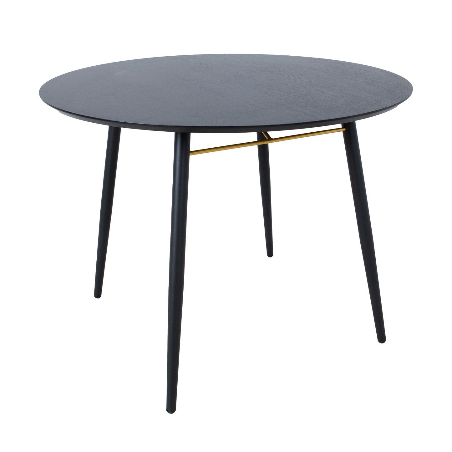 Table LUXEMBOURG D100xH75cm, black / copper Ø100 