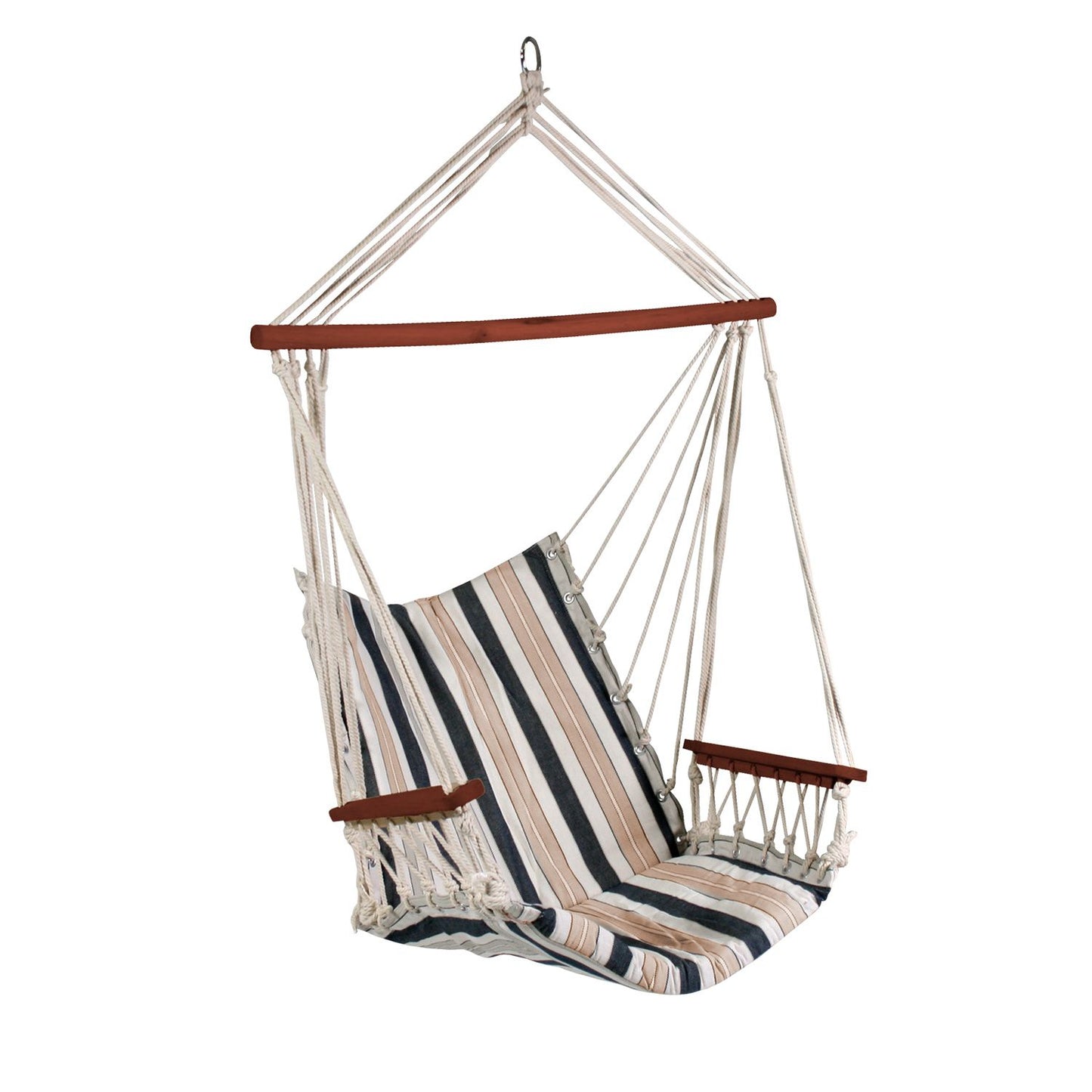 Rocking chair HIP, white - blue striped 