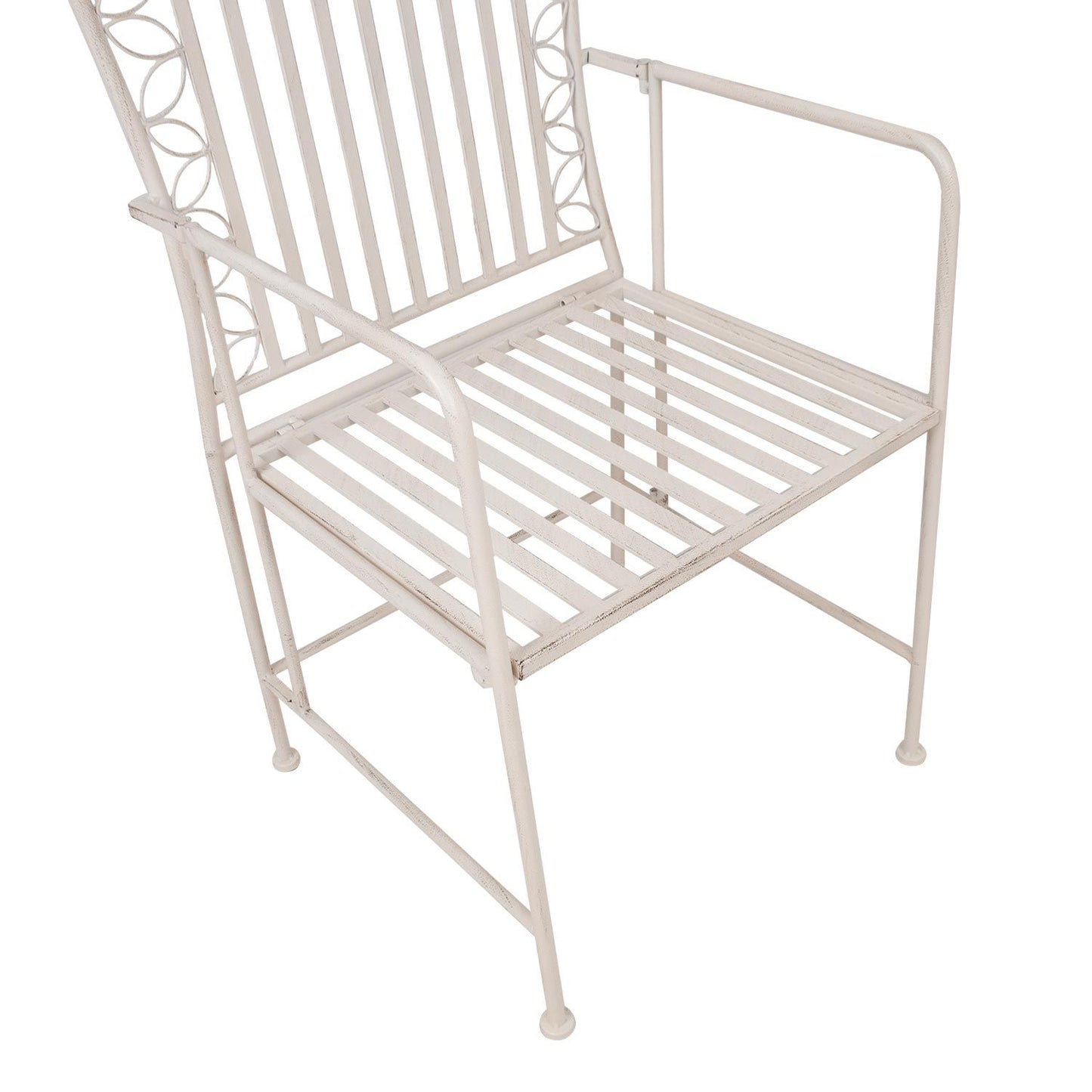 Chair JASMINE / antique white metal 