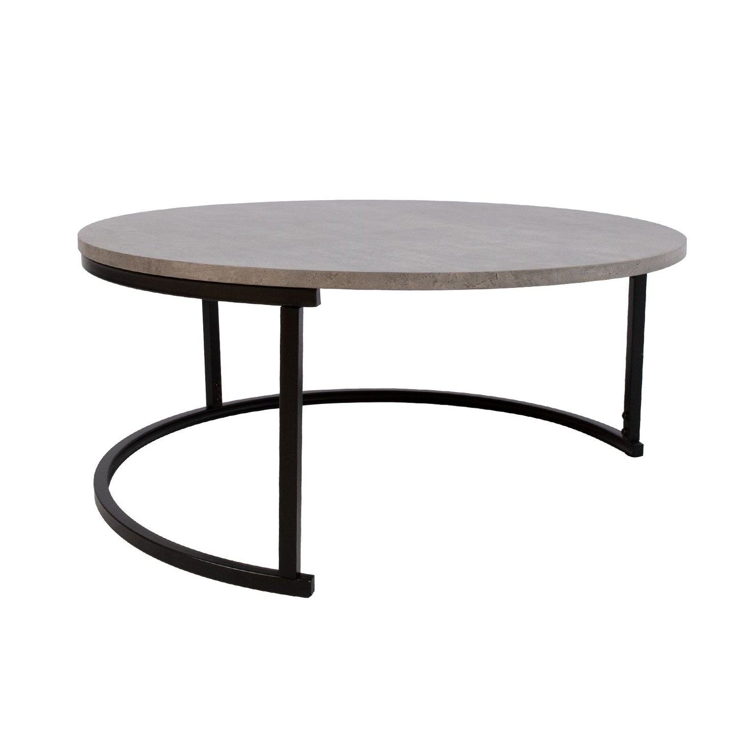 Coffee table BRITU D80xH35cm, gray