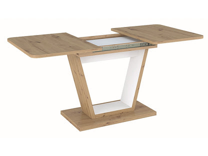 Table NIGEL ARTISAN OAK COLOR / WHITE MATTE 120(160)X80 (D)