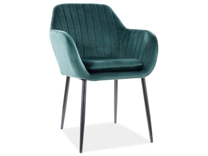 Chair VENUS VELVET BLACK FRAME / GREEN BLUVEL 78