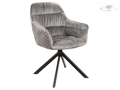 Armchair ASTORIA II VELVET BLACK FRAME / GRAY BLUVEL 14 