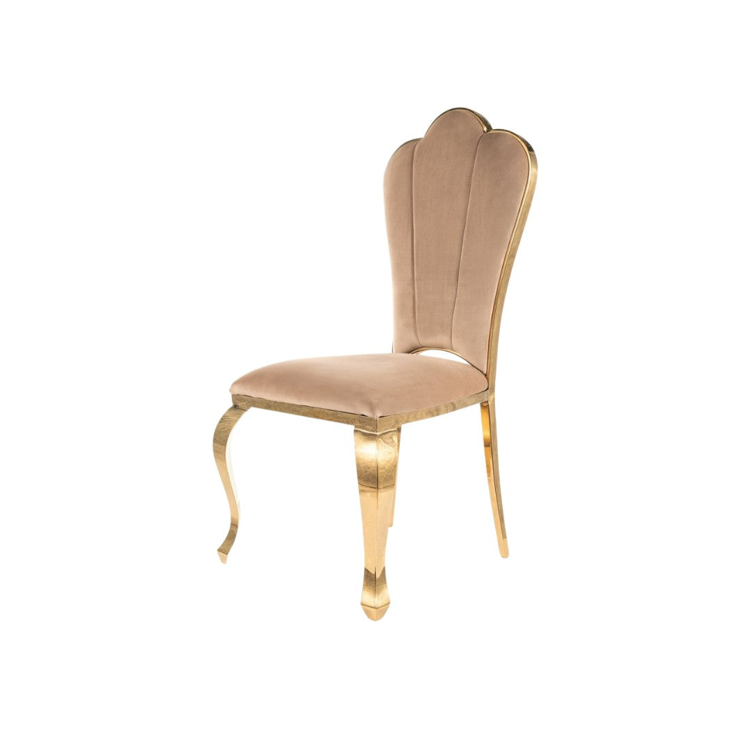 Chair QUEEN VELVET GOLD FRAME/BEIGE BLUEVEL 28