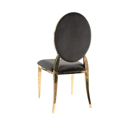 Chair KING VELVET GOLD FRAME/BLACK BLUEVEL 28 