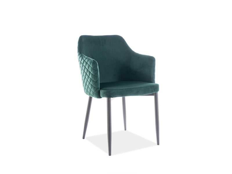 Armchair ASTORA VELVET BLACK FRAME/GREEN BLUVEL78 