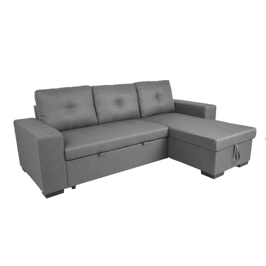 Corner sofa bed CARITA gray 