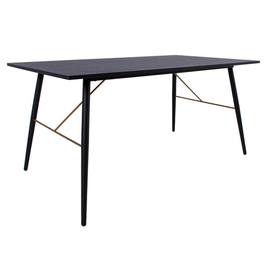 Table LUXEMBOURG 160x90xH75cm, black / copper