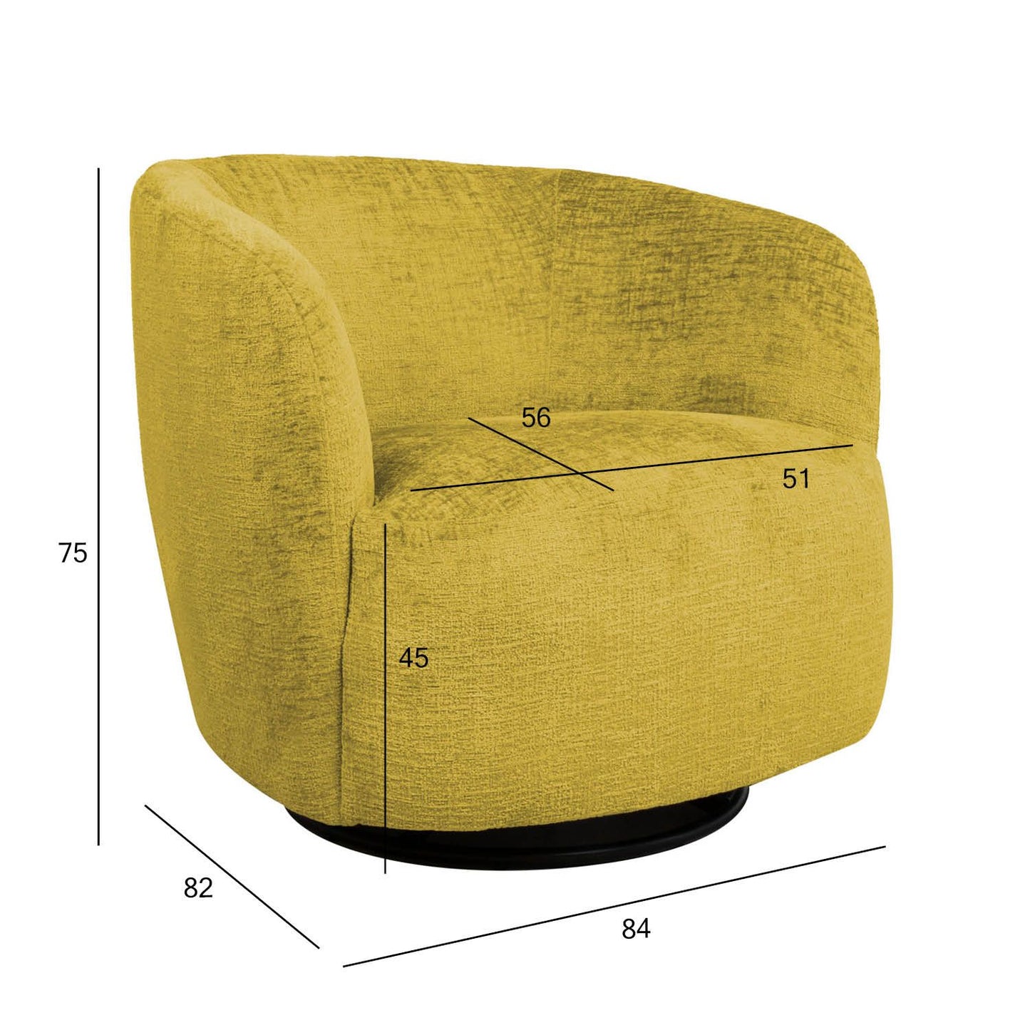 Armchair MANUELA yellow 