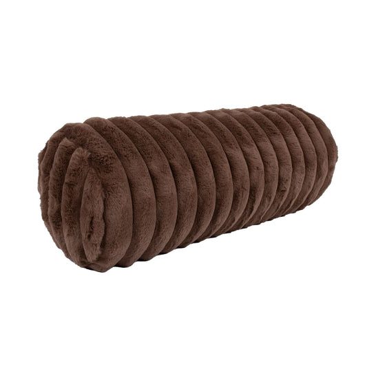 Roll-shaped pillow FJORD D18x50cm, brown