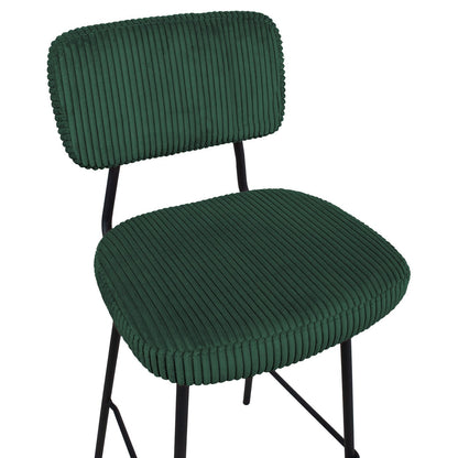 Bar stool KEIU 46x49xH107cm, dark green velvet 