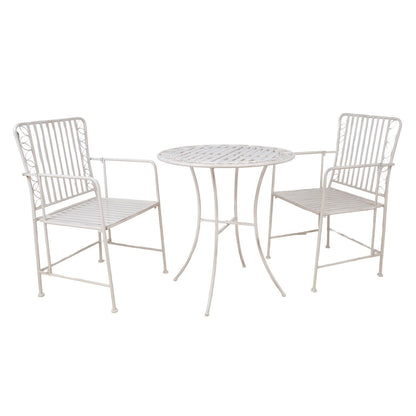 Balcony set JASMINE table and 2 chairs / Antique white 