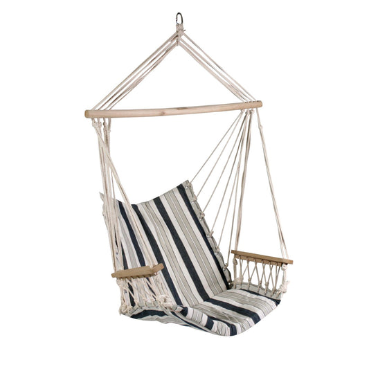 Rocking chair HIP, white - blue striped 