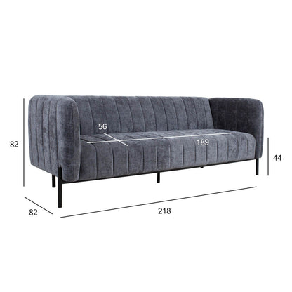 Sofa bed TAMIKA 3-seater, gray