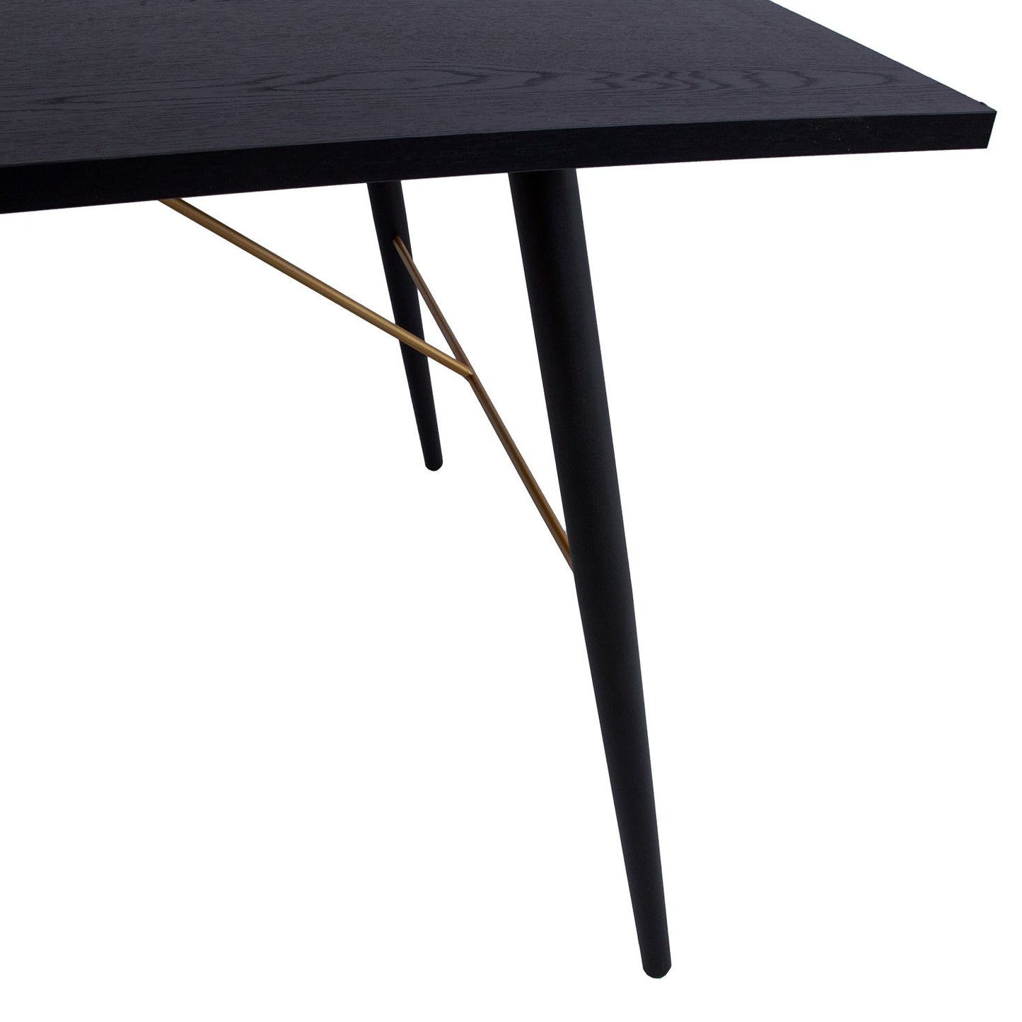 Table LUXEMBOURG 160x90xH75cm, black / copper