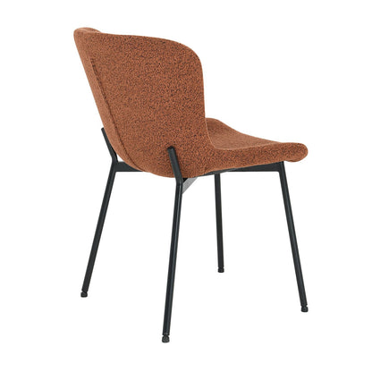 Armchair MANOLO rust brown fabric 