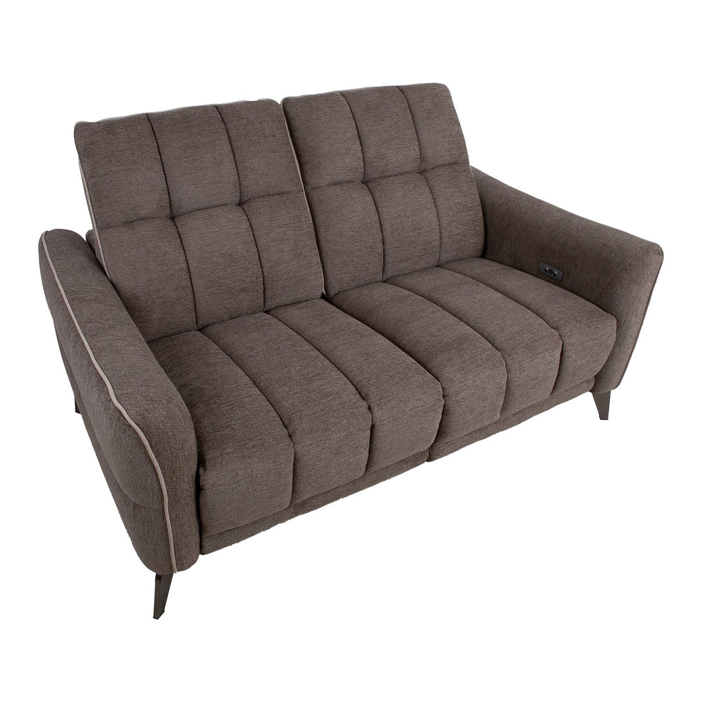 Regliner sofa CATHY 2-seater, electric, light brown