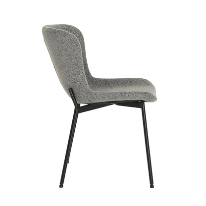 Chair MANOLO gray bukle fabric 