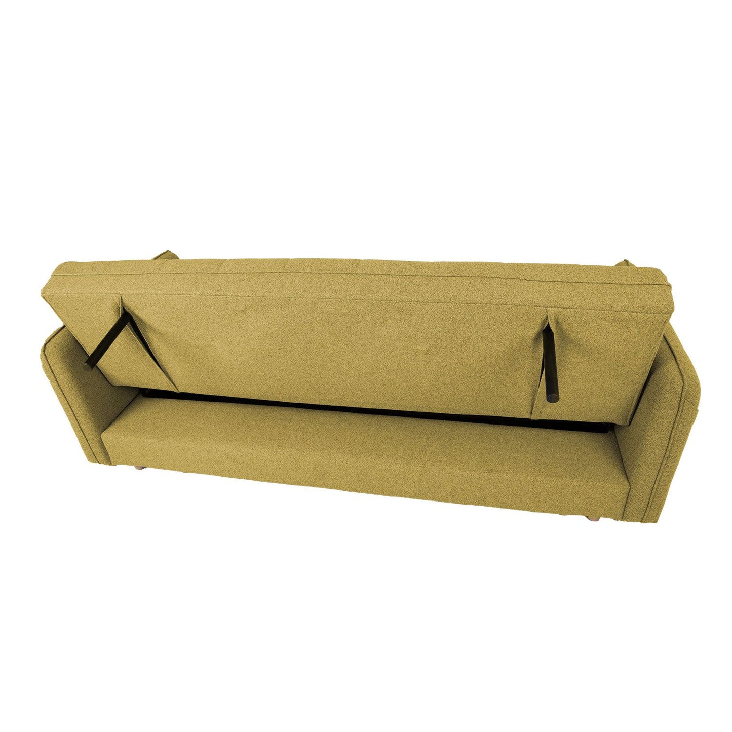 Sofa bed VISBY 200x88xH93cm, yellow