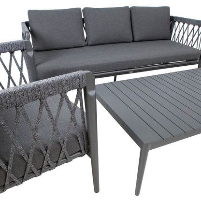 Garden furniture set ANTHEM table, sofa and 2 chairs / Grey 