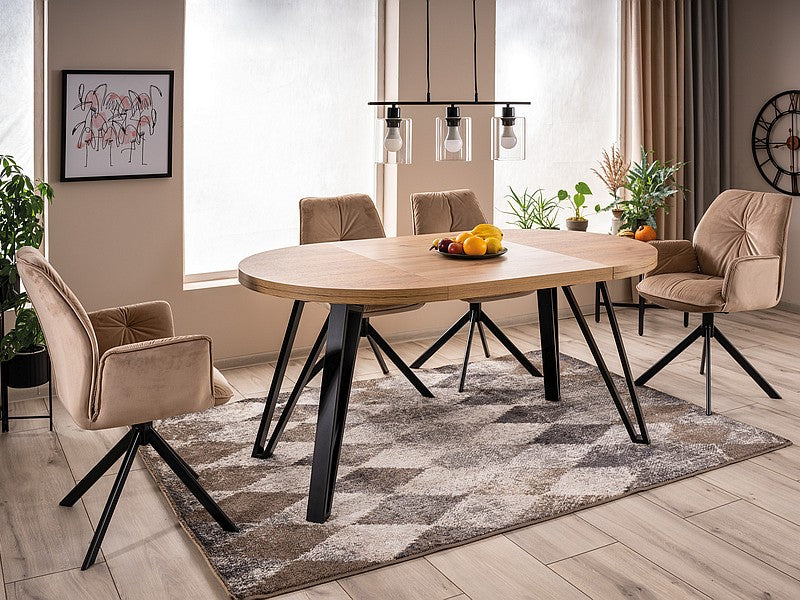 Table GALAXY ARTISAN OAK COLOR / BLACK FI 100 (100-168)