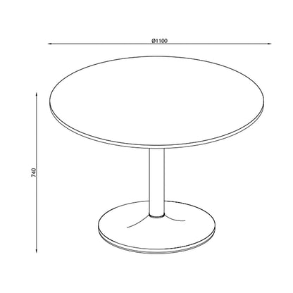 Galds IBIZA D110x74cm, balts