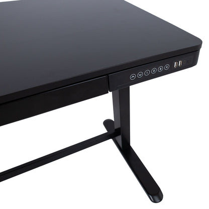 Desk ERGO with 1 motor 120x60cm, black 