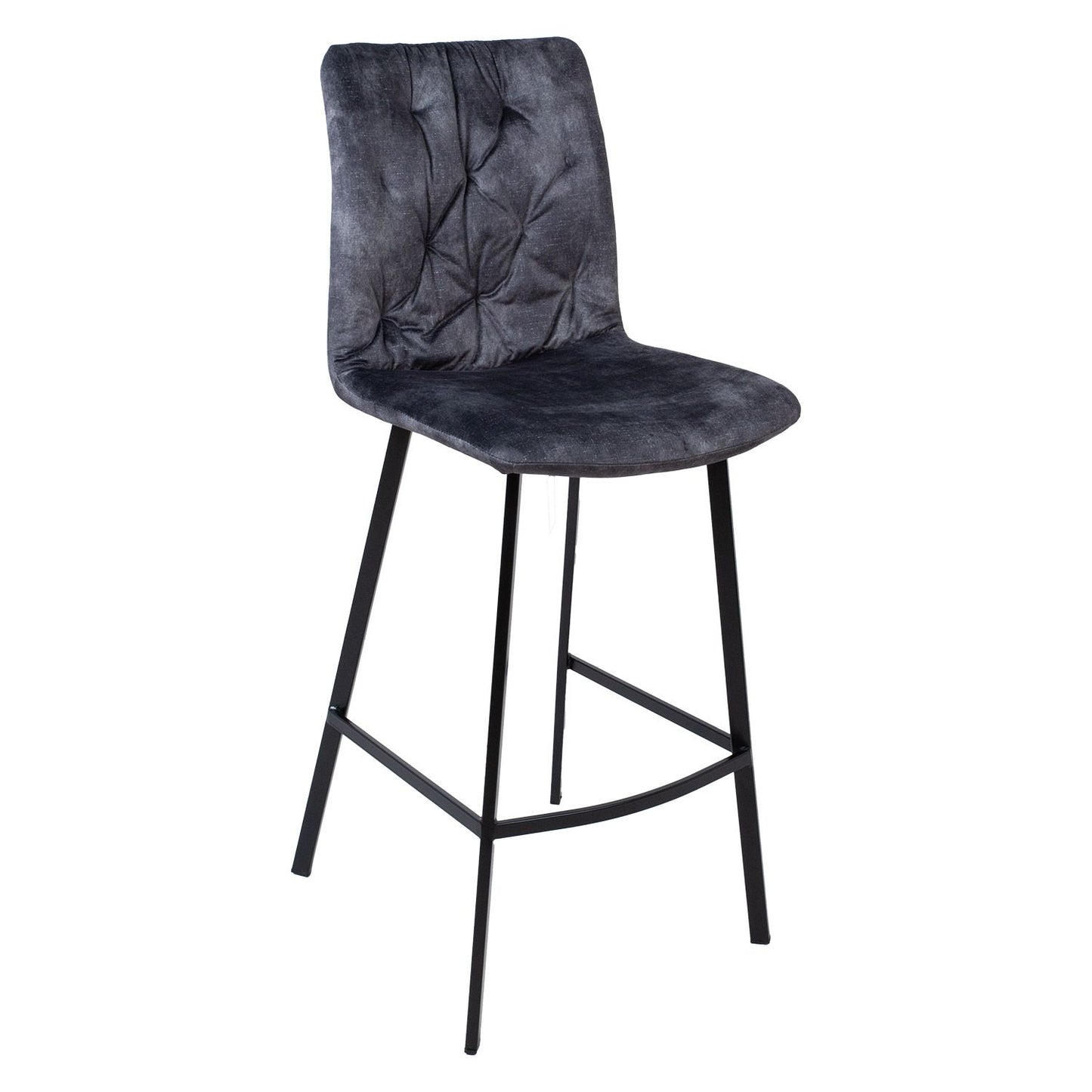 Bar Chair AFTON dark gray velvet 