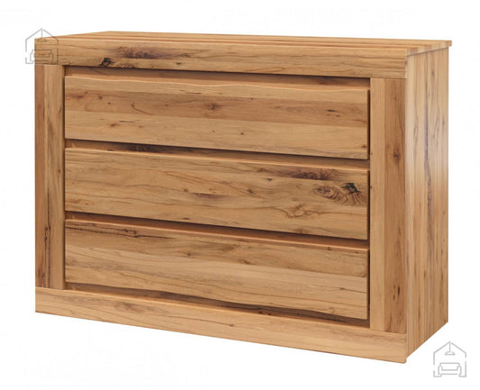 KONGO - Chest of drawers with 4 drawers / Brown Light beech (beech wood with core) 