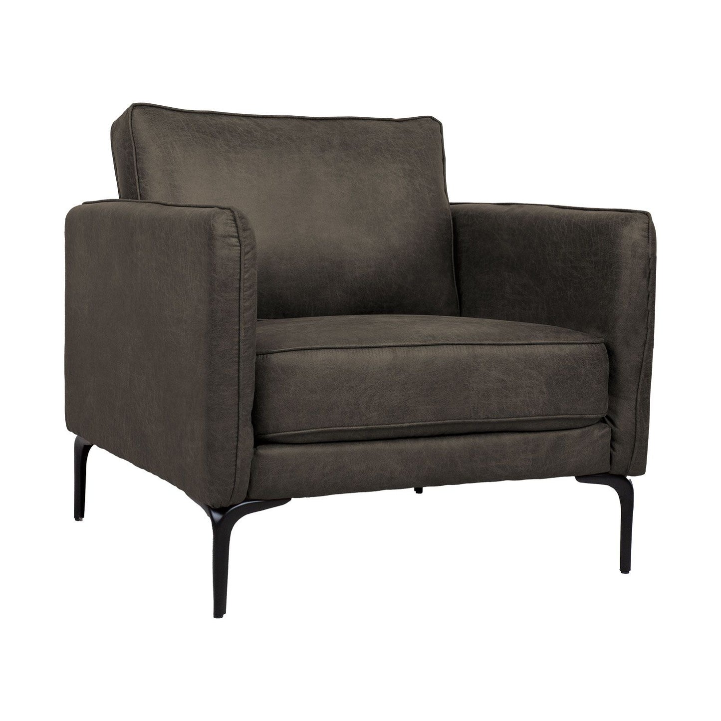 Lounge chair SOFIA in dark olive color 