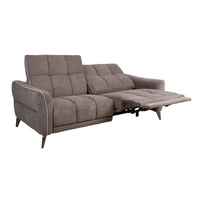 Regliner sofa CATHY 3-seater, electric, light brown